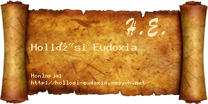 Hollósi Eudoxia névjegykártya